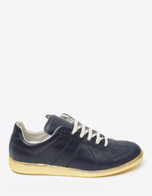 Load image into Gallery viewer, 'Replica' Blue &amp; Gold Leather Trainers
